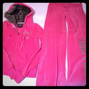 Victoria Secret Pink Velour Set